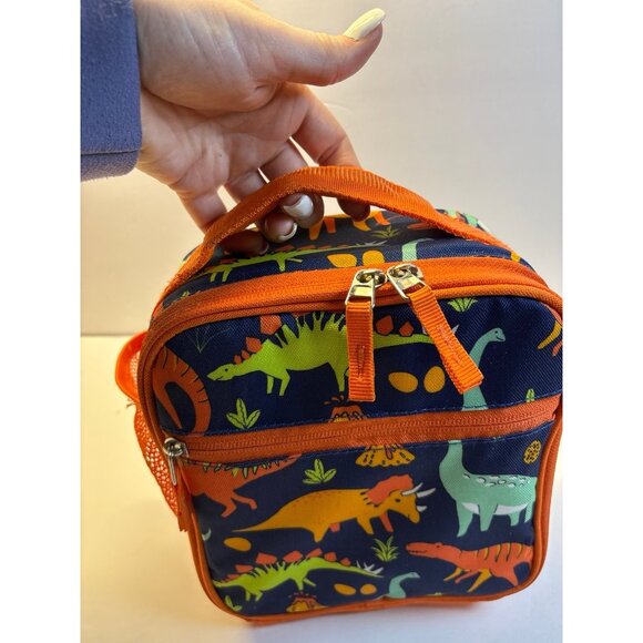 Pottery‎ Barn Dinosaur lunch box (navy & orange) - Picture 5 of 9